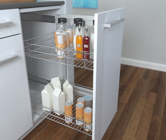 Giamo Soft Close Under Bench Unit 300mm Cab 2 Wire Basket Fit NZ