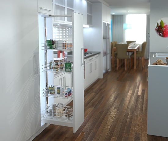 Chrome Wire Soft-close Pantry Pullout