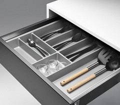 Plastika Minima Cutlery Tray in Orion Grey